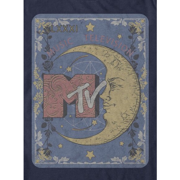 MTV Retro Crescent Moon Tarot Card Tee, Size S/M - Picture 2 of 5